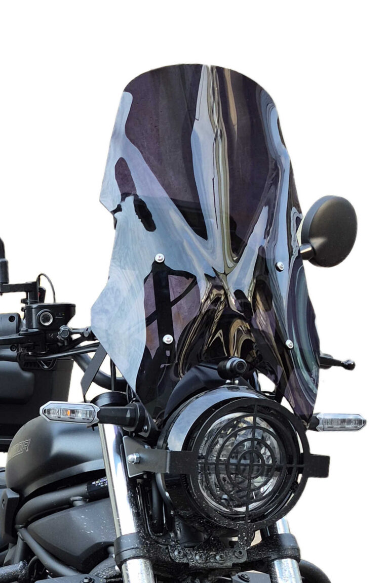 Kawasaki Eliminator 500 Babax Tur camı sol yan perspektif görünüş