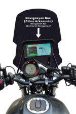 Kawasaki Eliminator 500 Babax Tur camı navigasyon barından görünüş1